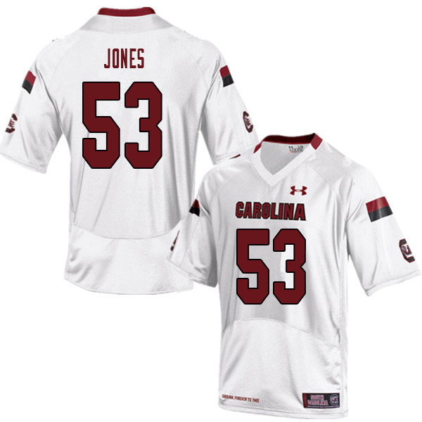 Men #53 Ernest Jones South Carolina Gamecocks College Football Jerseys Sale-White